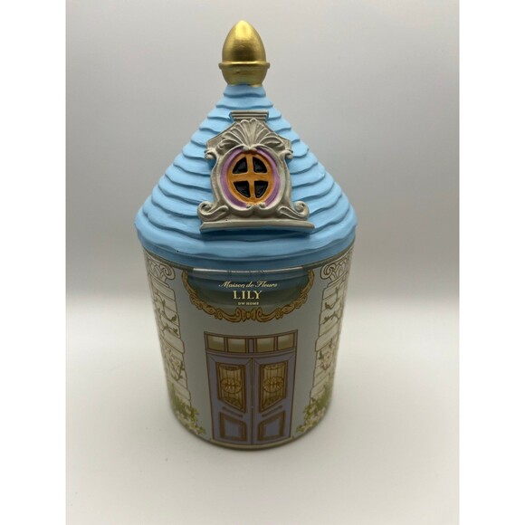 NEW DW Home Maison de Fleurs Lily round flower house candle - Picture 1 of 7